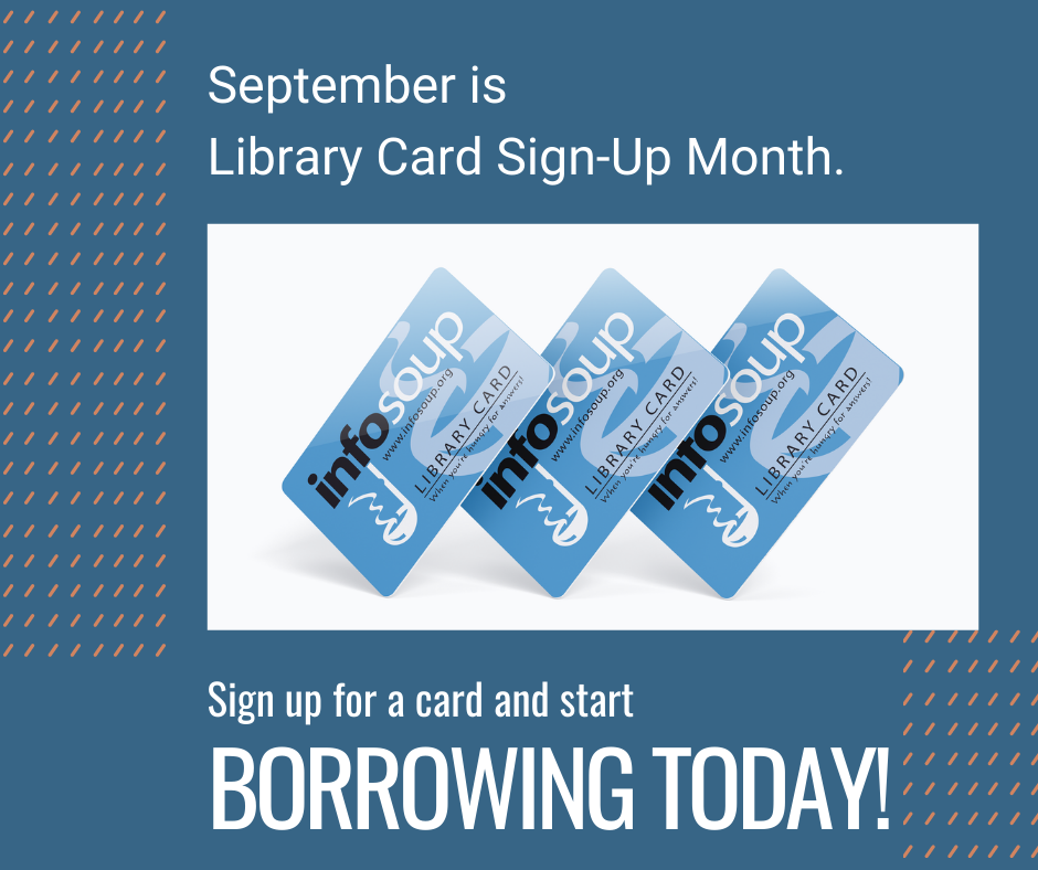Library Card SignUp Month Toolkit OWLS Graphics